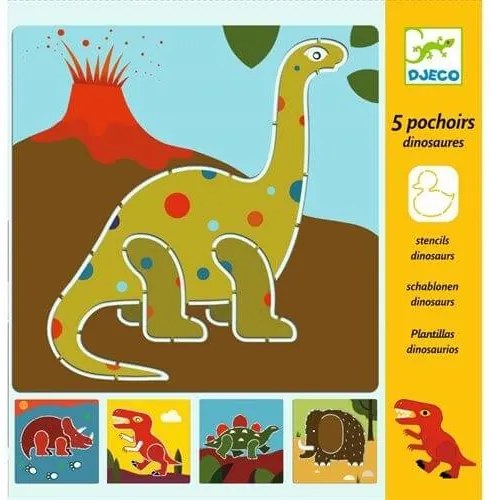 Djeco Kreslenie podľa šablóny: Dinosaury