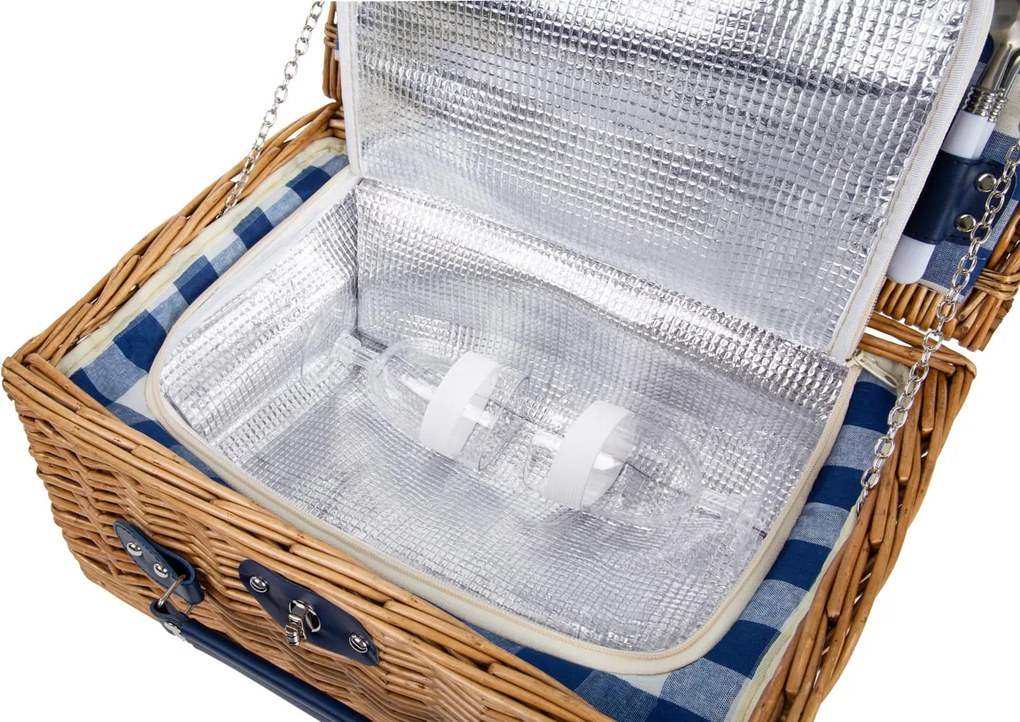 Piknikový kôš pre 4 osoby V8 tmavomodrý