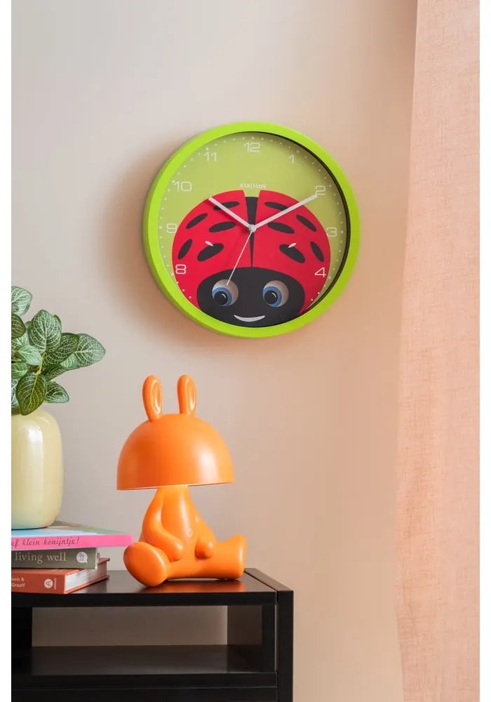 Detské hodiny ø 31 cm Peekaboo Ladybug – Karlsson