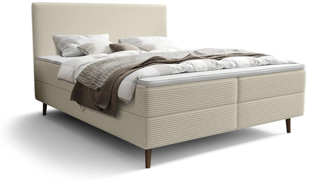 Jednolôžková posteľ 120 cm Napoli Comfort (krémová) (s roštom, s úl. priestorom). Vlastná spoľahlivá doprava až k Vám domov. 1082519