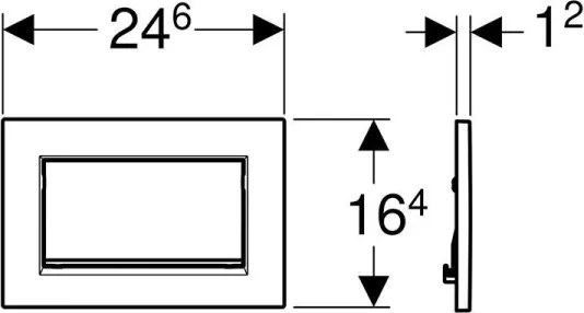 Geberit 115.893.KJ.1-Splachovacie tlačidlo Sigma30 24,6x16,4 cm biela/lesklý chróm