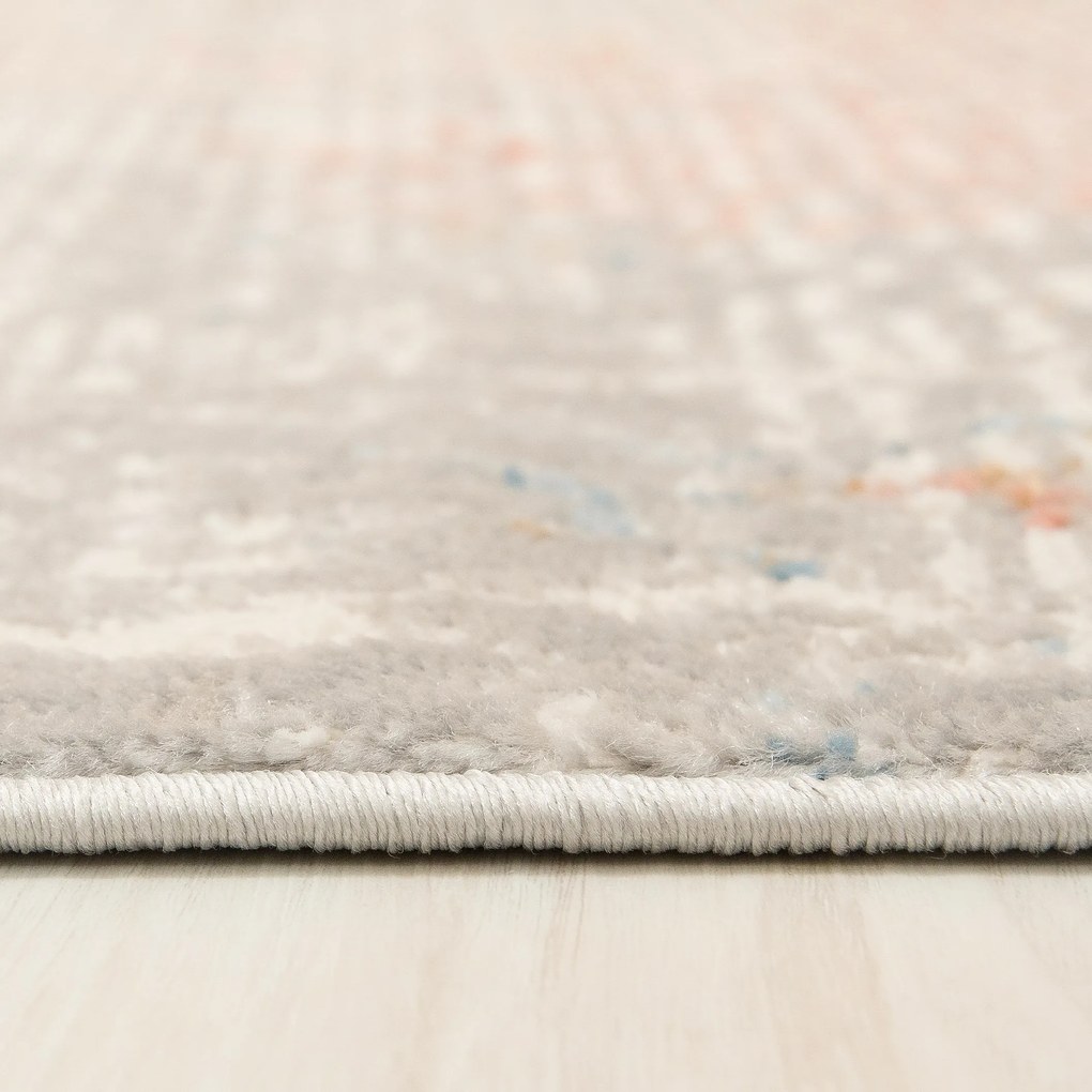 TA Koberec G513C WHITE/SALMON PORTLAND HIK Biely Obdĺžnikový Rozmer: 80x150 cm