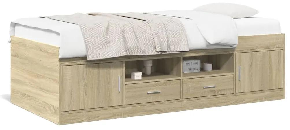 Denná posteľ so zásuvkami dub sonoma 100x200cm kompozitné drevo 3280239