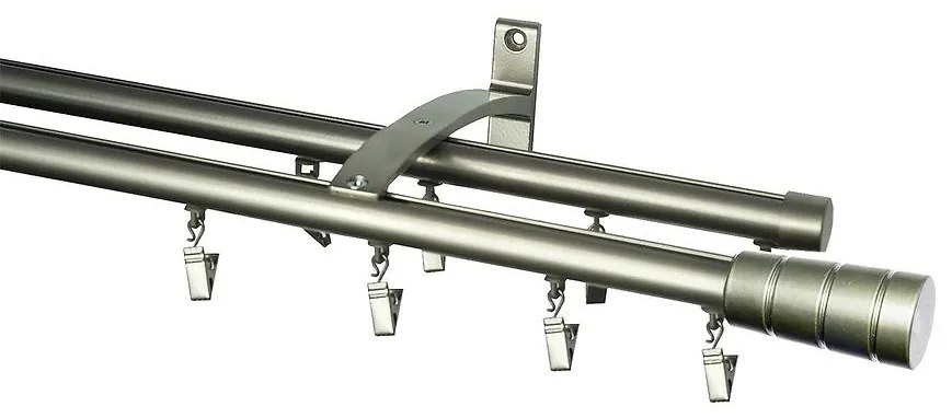 Garniža TREND  ø19 dvojtyčová 200 cm NEO satina