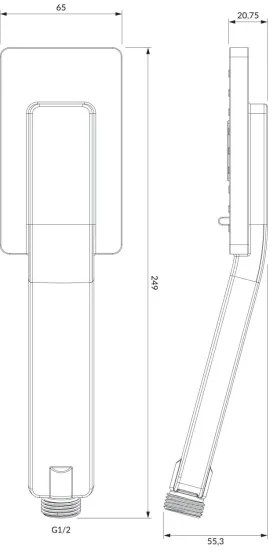 OMNIRES JIMJIM-RBL - Ručná sprcha JIMJIM matná čierna