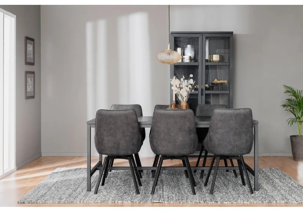 Sivá otočná stolička Alison - Rowico