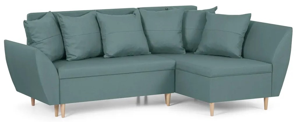 Rohová sedacia súprava s funkciou spania ALEX Zelená