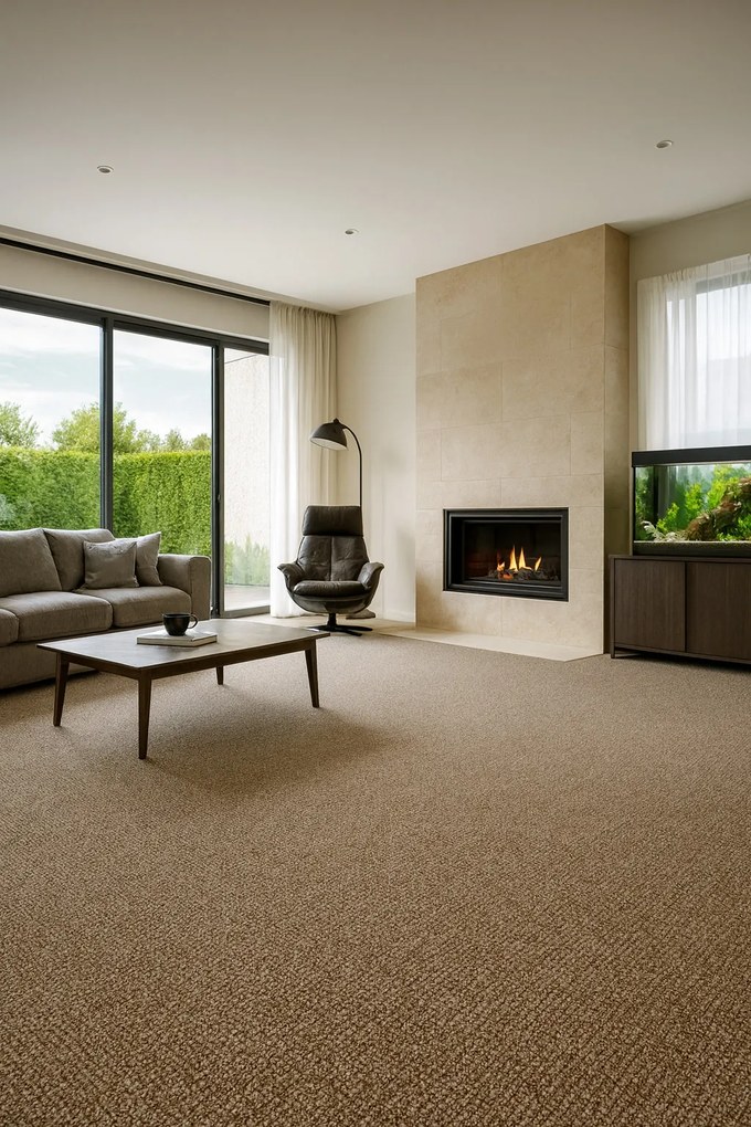 Metrážny koberec Texas 18 cognac, na mieru, šíře 4m,5m, hnedá, filc, chodba / predsieň, Spoltex