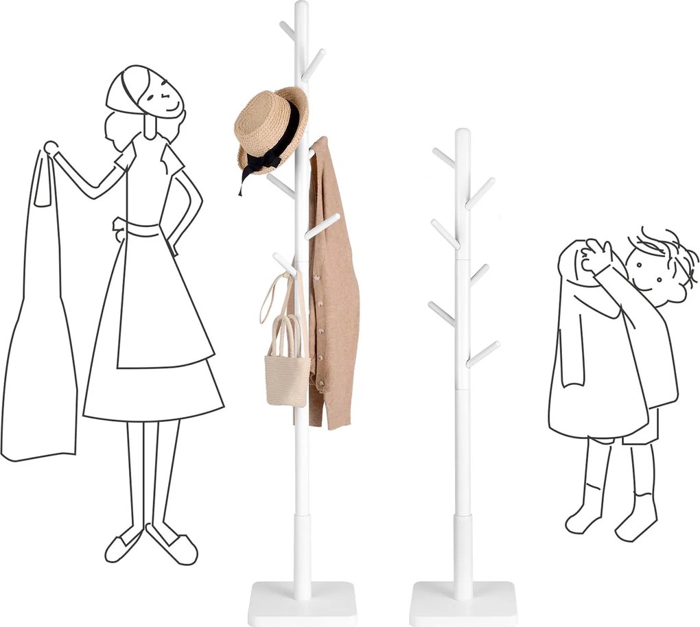 Biely stojanový vešiak ARBO