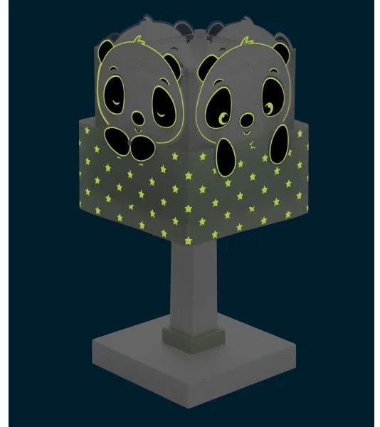 Dalber 63161H - Detská lampička PANDA 1xE14/40W/230V zelená