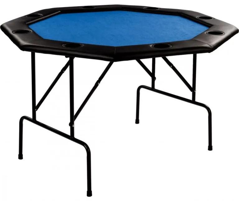Pokrový skladací stôl modrý, 120 x 120 x 76 cm