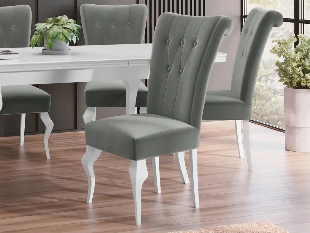 Jedálenská stolička ST63, Dostupné poťahy: Magic Velvet 2225, Farby: biela