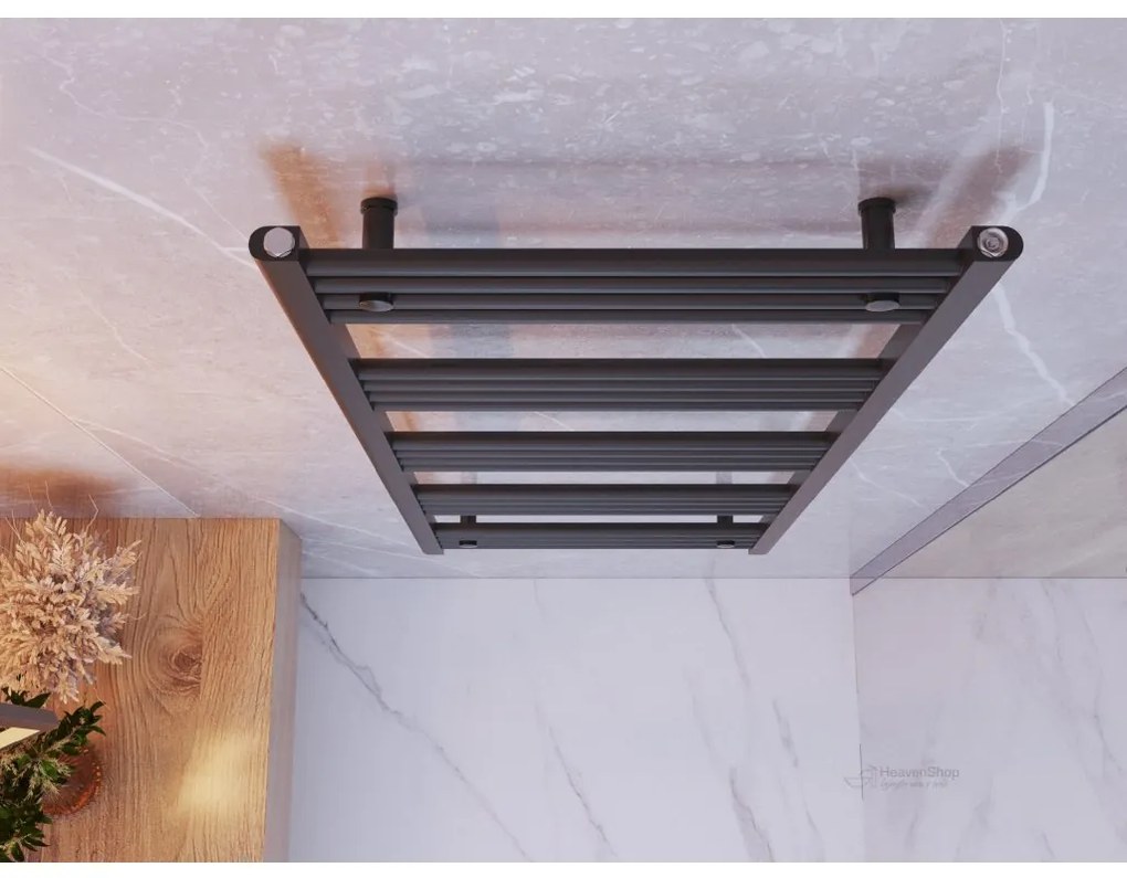 Gamma Erga Basic, vykurovacie teleso 1500x600 mm, 683 W, čierna matná, ERG-LAV-BASIC-15060-BK