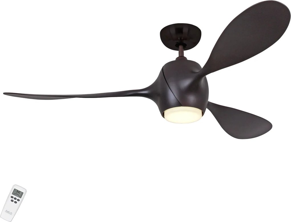 LED osvetlený stropný ventilátor Eco Fiore bronz