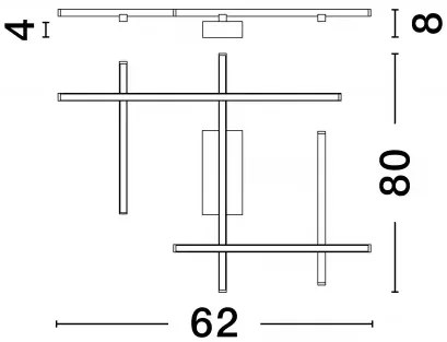 LED stmievateľné biele dizajnové stropné svietidlo Pace