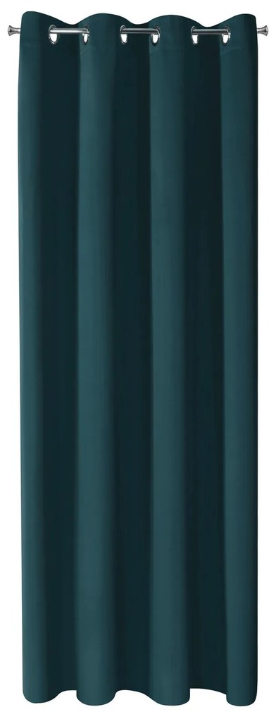 ZATEMŇOVACÍ ZÁVES NA KRÚŽKOCH BLACKOUT 135X250 CM TMAVÁ TYRKYSOVÁ
