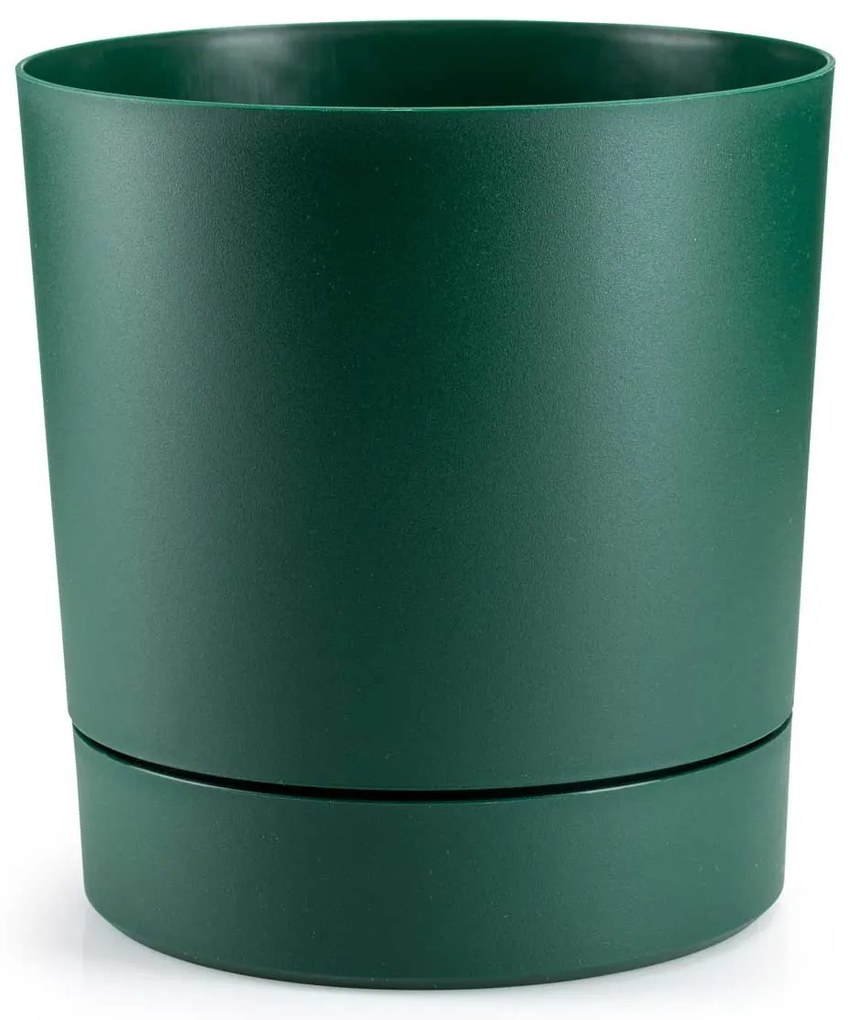 PLASTOVÝ KVETINÁČ AZALEA 22,5X23,5 CM TMAVOZELENÁ