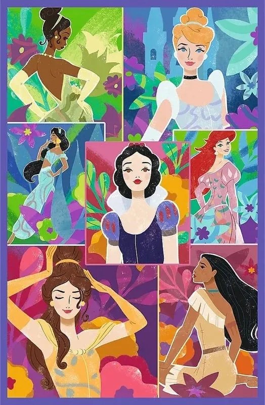 Trefl 3 x 80 Priatelia princeznej / Disney Princess