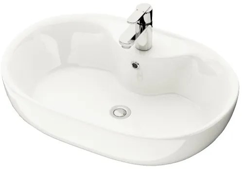 BATH DELUXE 06-060-08-11-00 - Umývadlo na dosku TROMSO 59,5x41 cm keramika/biela