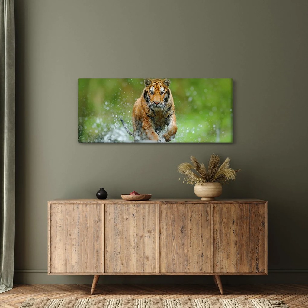 Obraz - Bežiaci tiger (120x50 cm)