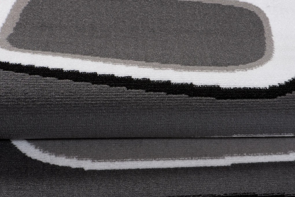 TA Koberec T965A DARK GRAY MAYA PP ESM Biely Obdĺžnikový