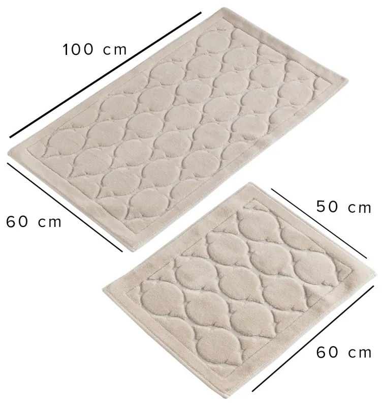 Súprava 2 kusov kúpeľňových predložiek Dante béžová