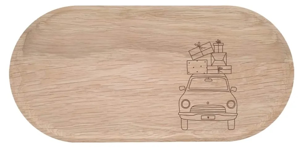 Eulenschnitt Drevený podnos Christmas Car