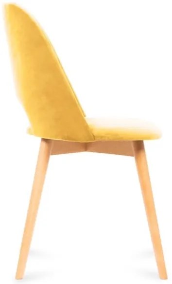 Jedálenská stolička TINO 86x48 cm žltá/svetlý dub