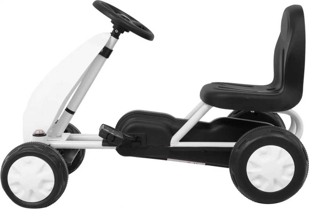 Ramiz Prvá pedálová motokára pre batoľatá Biela + reťazový pohon + kolesá s gumou