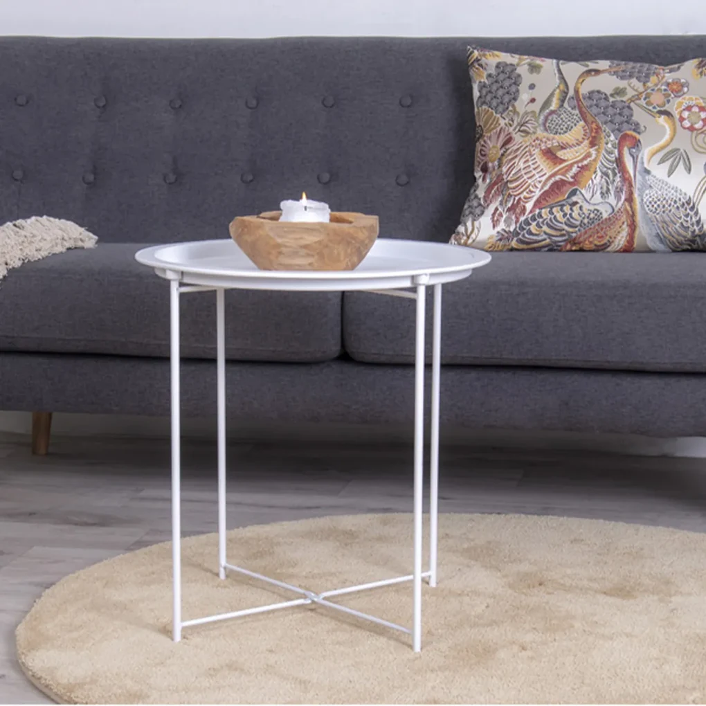Biely Stolík Bastia 46.8 × 46.8 × 50.5 cm HOUSE NORDIC