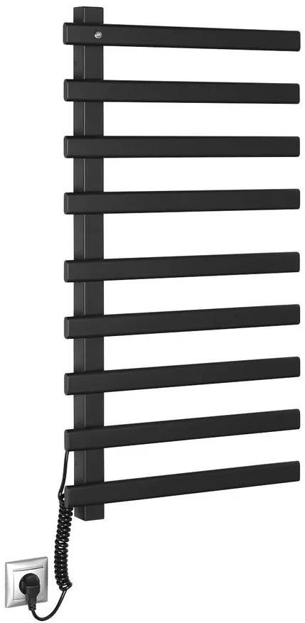 Sapho Sapho, ELCOR elektrický sušiak uterákov 480x920x50 mm, 128 W, čierna mat, EB460