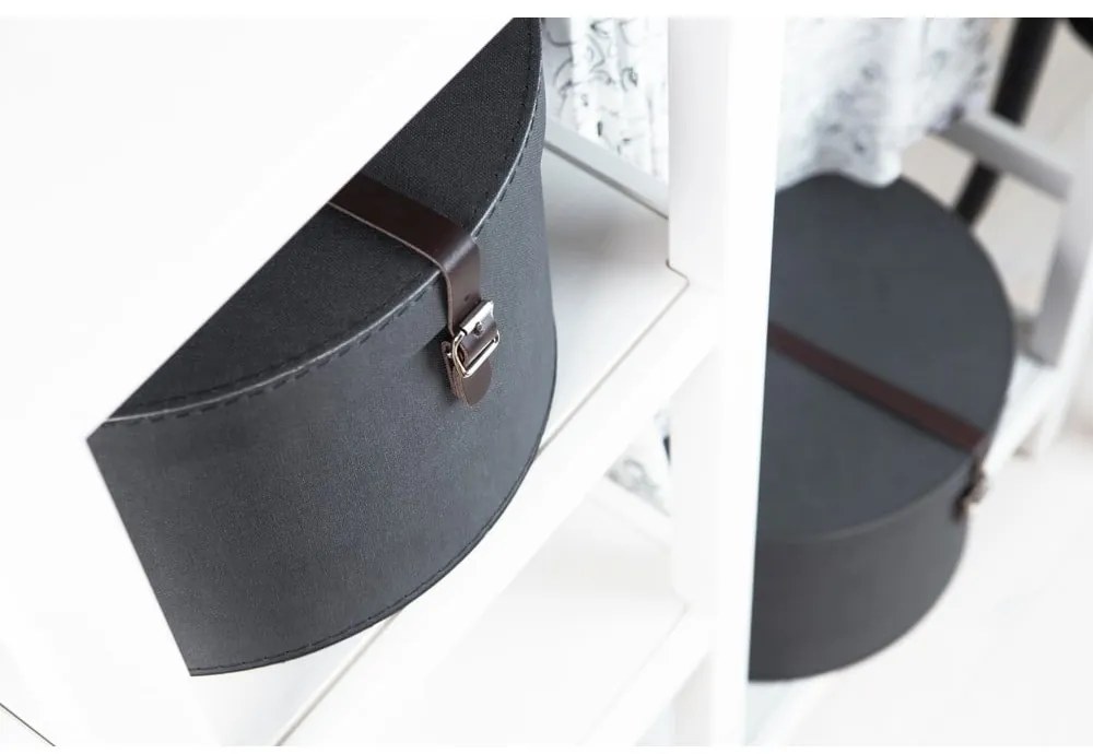 Súprava 2 čiernych škatúľ Bigso Box of Sweden Rut