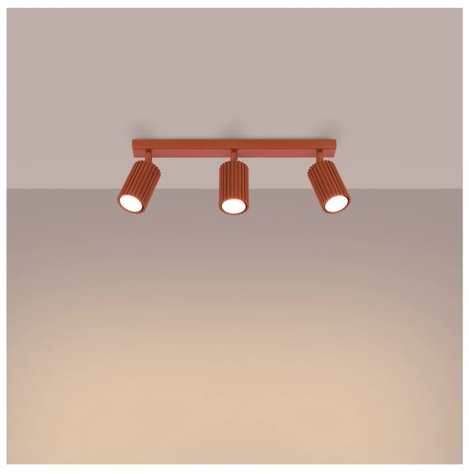 Bodové svietidlo v tehlovej farbe 6,5x45 cm Gleam – Sollux