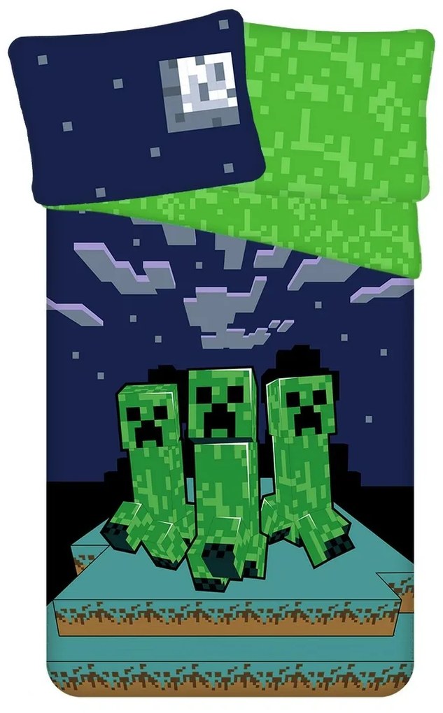 Jerry Fabrics Bavlnené obliečky Minecraft Sssleep Tight, 140 x 200 cm, 70 x 90 cm