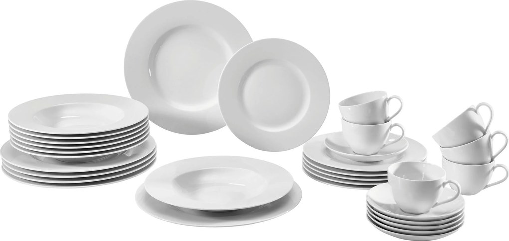 XXXLutz KOMBINOVANÝ SERVIS Basic White 30-dielne Villeroy & Boch - Jedálenské sety - 0034074829