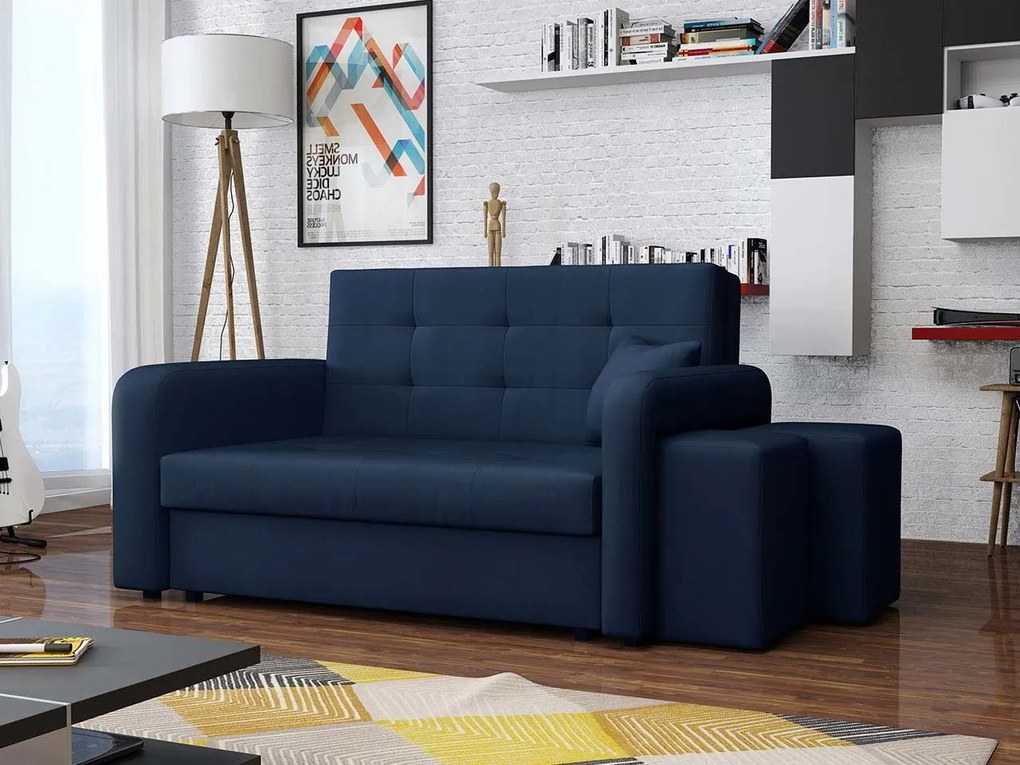 Pohovka s taburetkami Clivia Home II, Taburetka: ľavá strana, Dostupné poťahy: Enjoy 12