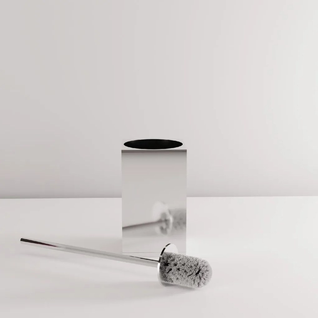 Rea Til, kovový stojan na WC s kefou, chrómová, REA-88094