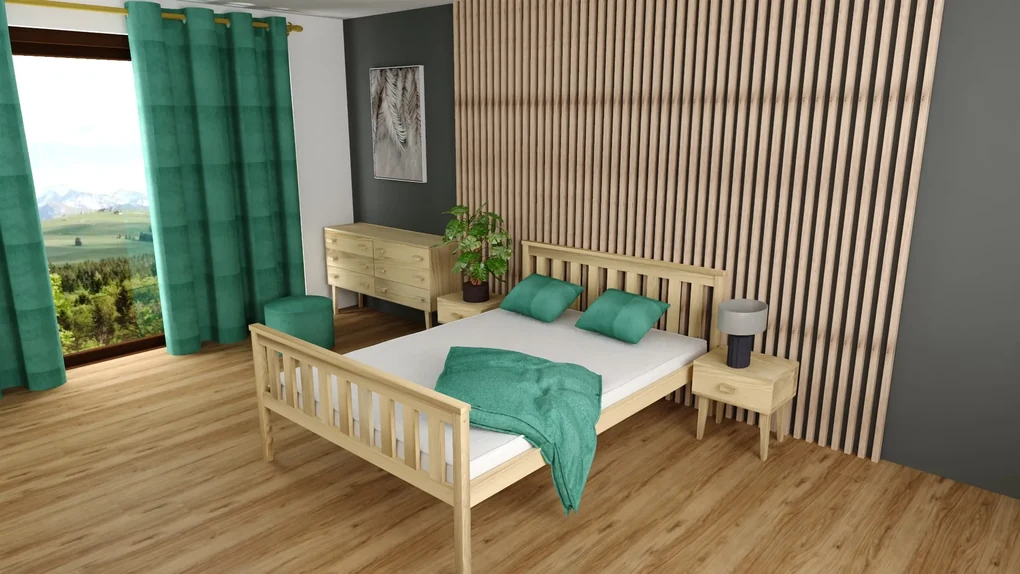 Posteľ KALEA 90 x 200 cm, borovica Rošt: Bez roštu, Matrac: Matrac Coco Maxi 20 cm