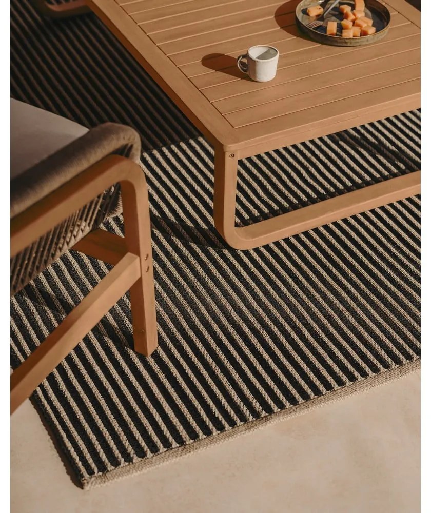 Čierno-béžový vonkajší koberec 160x230 cm Satanca – Kave Home