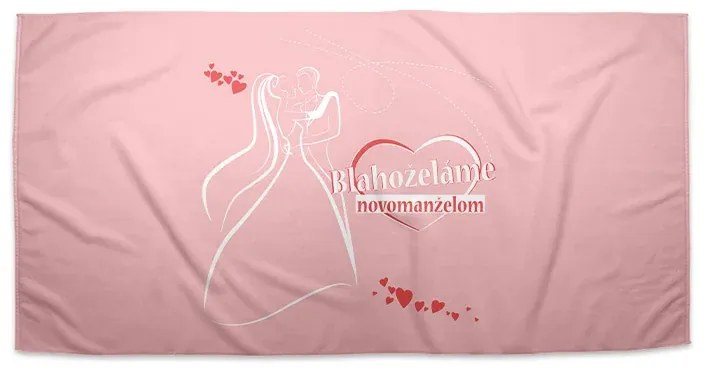 Sablio Uterák Blahoželáme novomanželom - 70x140 cm