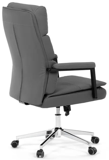 Autronic BONTEC Kancelárske kreslo, hojdací mechanizmus, šedá ekokoža, KA-D8104 GREY Farba: Šedá