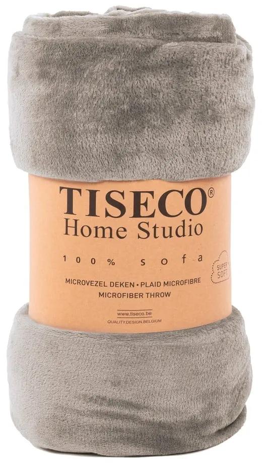 Tmavosivá mikroplyšová deka Tiseco Home Studio, 220 x 240 cm