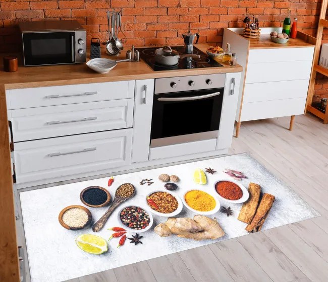 Protišmykový koberec / behúň ANDRE 3343 strieborný / béžový