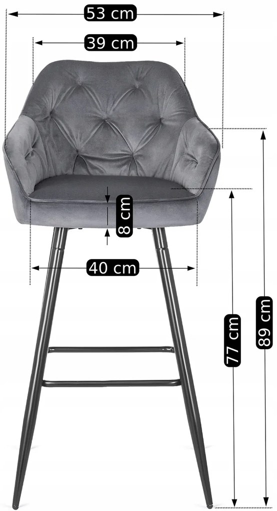 PROXIMA.store - Čalúnené barové kreslo SALEM FARBA: béžová