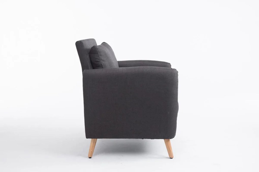 Design-Shop Kreslo Tilg látka - Tmavo sivá