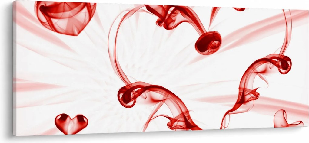 Obraz srdca z dymu (120x50 cm)