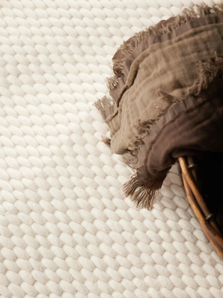 ELLE Decoration, Kusový koberec Lyon Beans 106314 Natural Cream kruh z kolekcie Elle, 200x200 (priemer) kruh, biela, obývacia izba