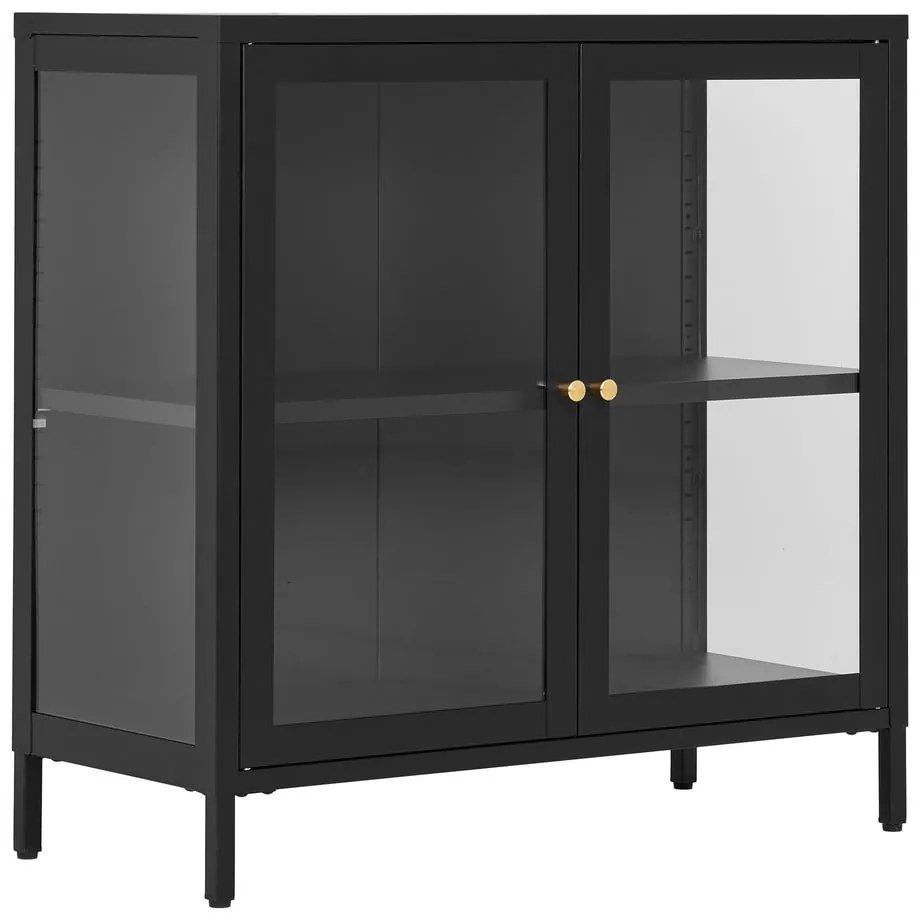 Čierna kovová vitrína 80x80 cm Dalby – House Nordic