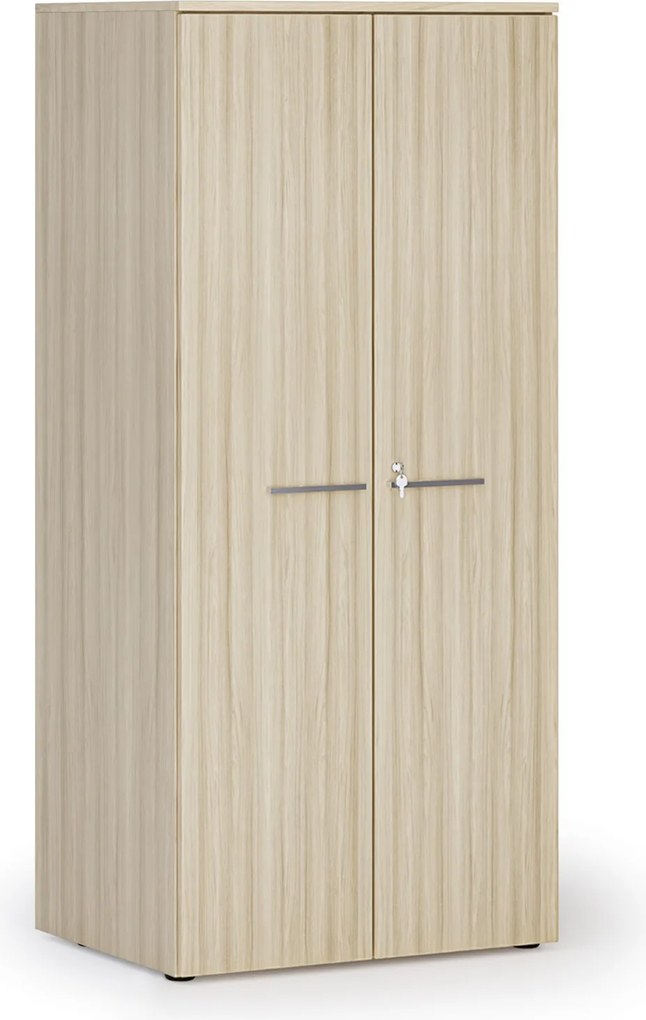 Kancelárska policová skriňa PRIMO WOOD s dverami, 1781 x 800 x 600 mm, dub prírodný