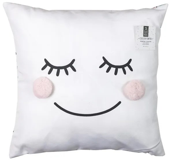 HOME DECO KIDS Detský dievčenský vankúš Bambuľka s odnímateľným poťahom